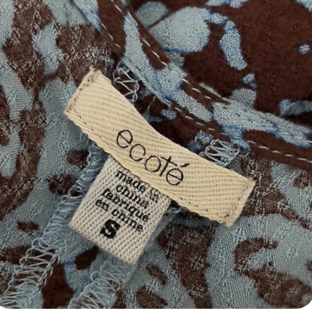Sleeveless Brown & Light Blue Printed Jumpsuit - Picture 6 of 8